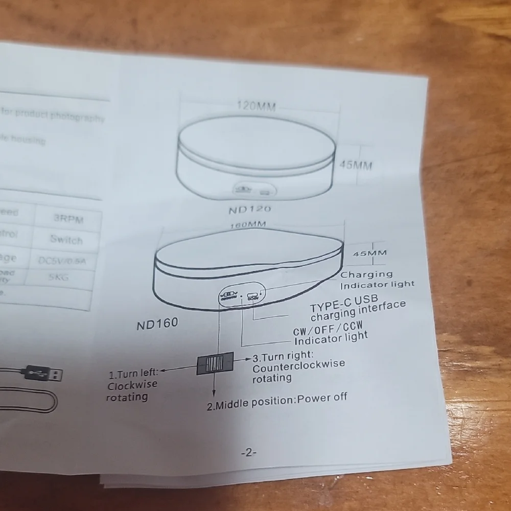 Sleek Black Rotating Display Stand